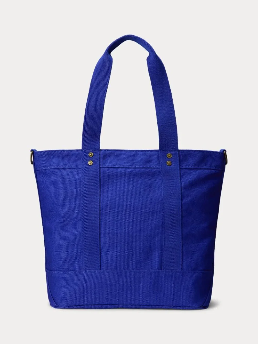 Ralph Lauren Big Pony Cotton Canvas Large Tote New Sapphire 12
